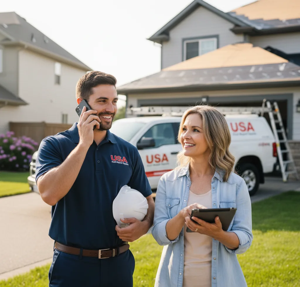 USA Roof Repair Experts customer support in Poynette